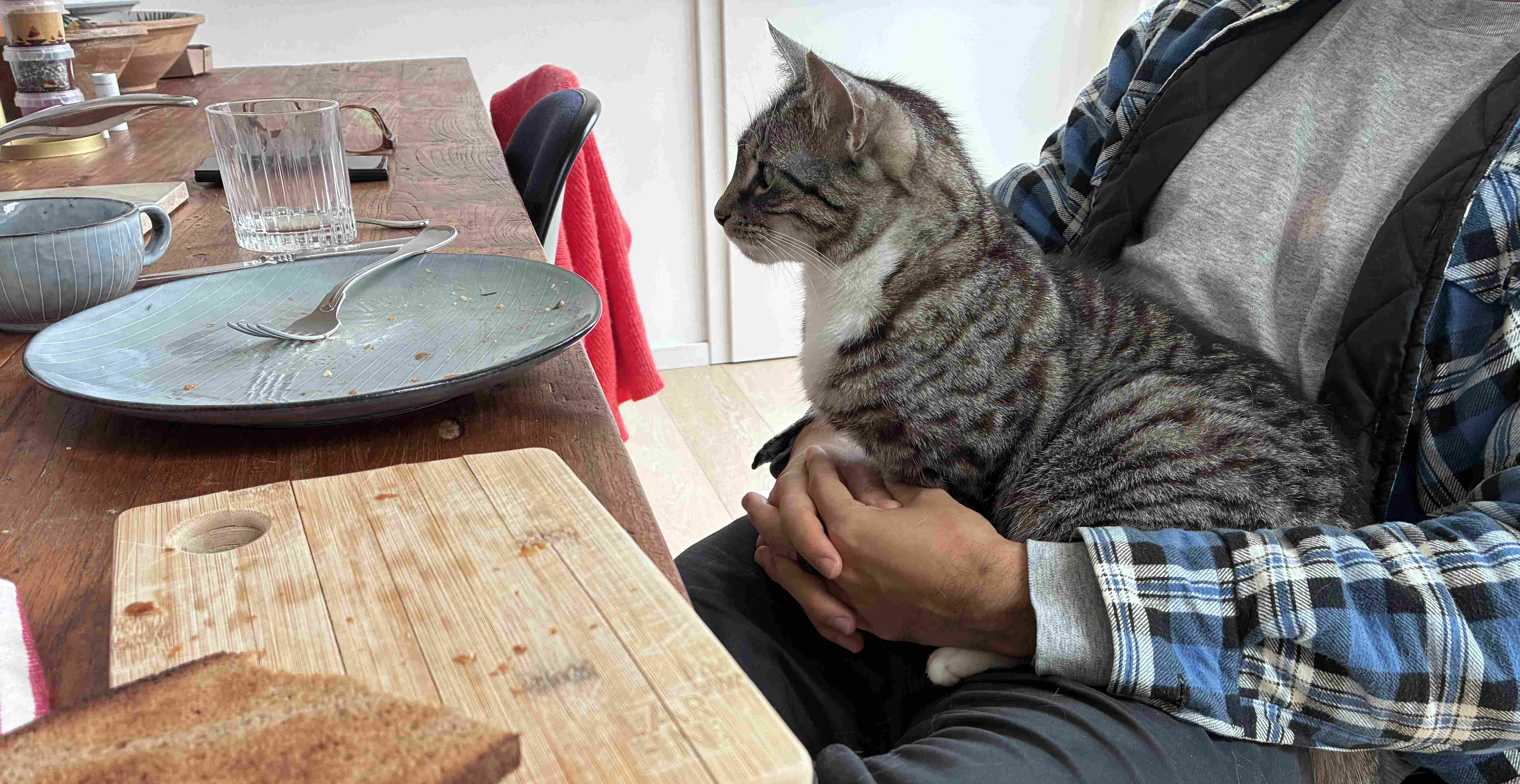 Rios, post-brunch, contributing to the discussion